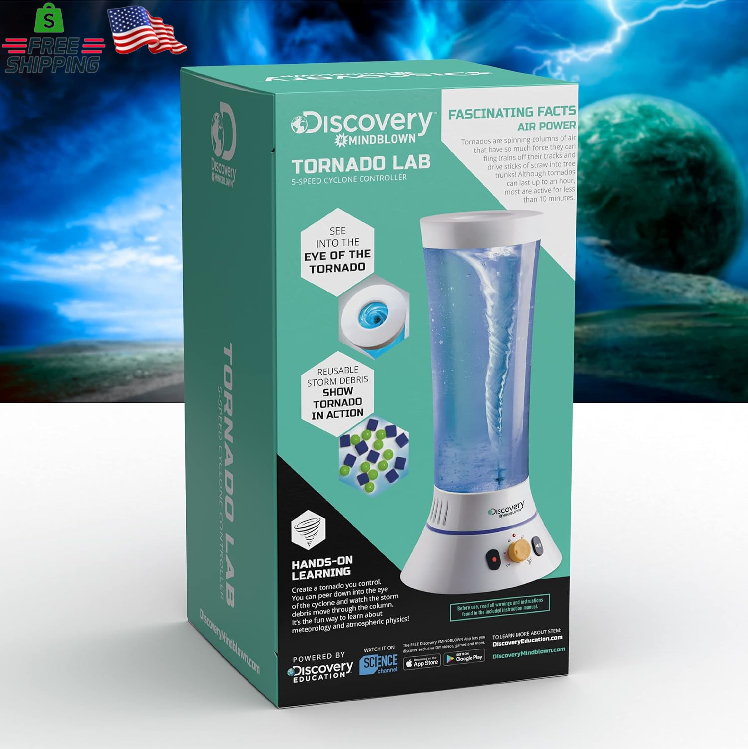 Discovery™ Tornado Lab, 5-Speed Cyclone Controller, Educational Learning Activit