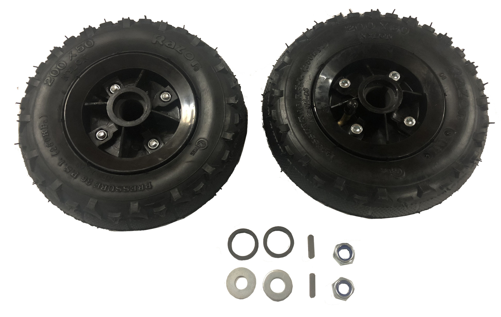 Razor Dune Buggy Rear Rims And Tires COMPLETE KIT 200X50