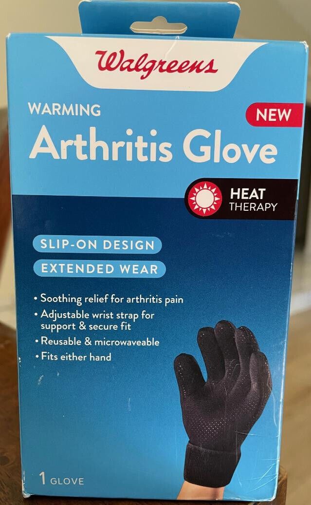 NIB Warming Arthritis Glove Heat Therapy Slip on design Extended wear guantes