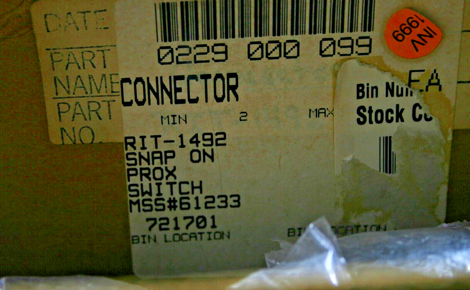 CONNECTOR Sealed New RIT-1492 Snap On Proximity Switch CONNECTOR