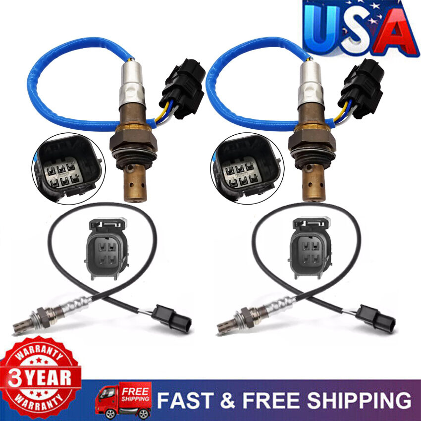 4PCS Oxygen Sensor For Honda Pilot 3.5L V6 2012 2013 2014 2015 Up+Downstream