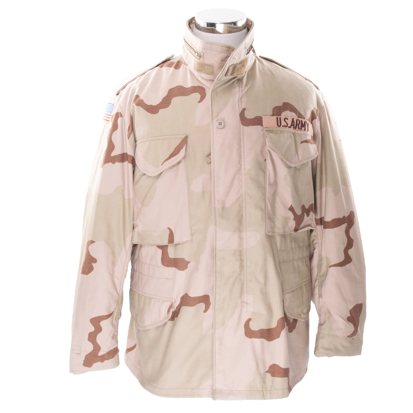VINTAGE US ARMY M65 FIELD JACKET CAMO 1989 OPERATION DESERT STORM MEDIUM SHORT