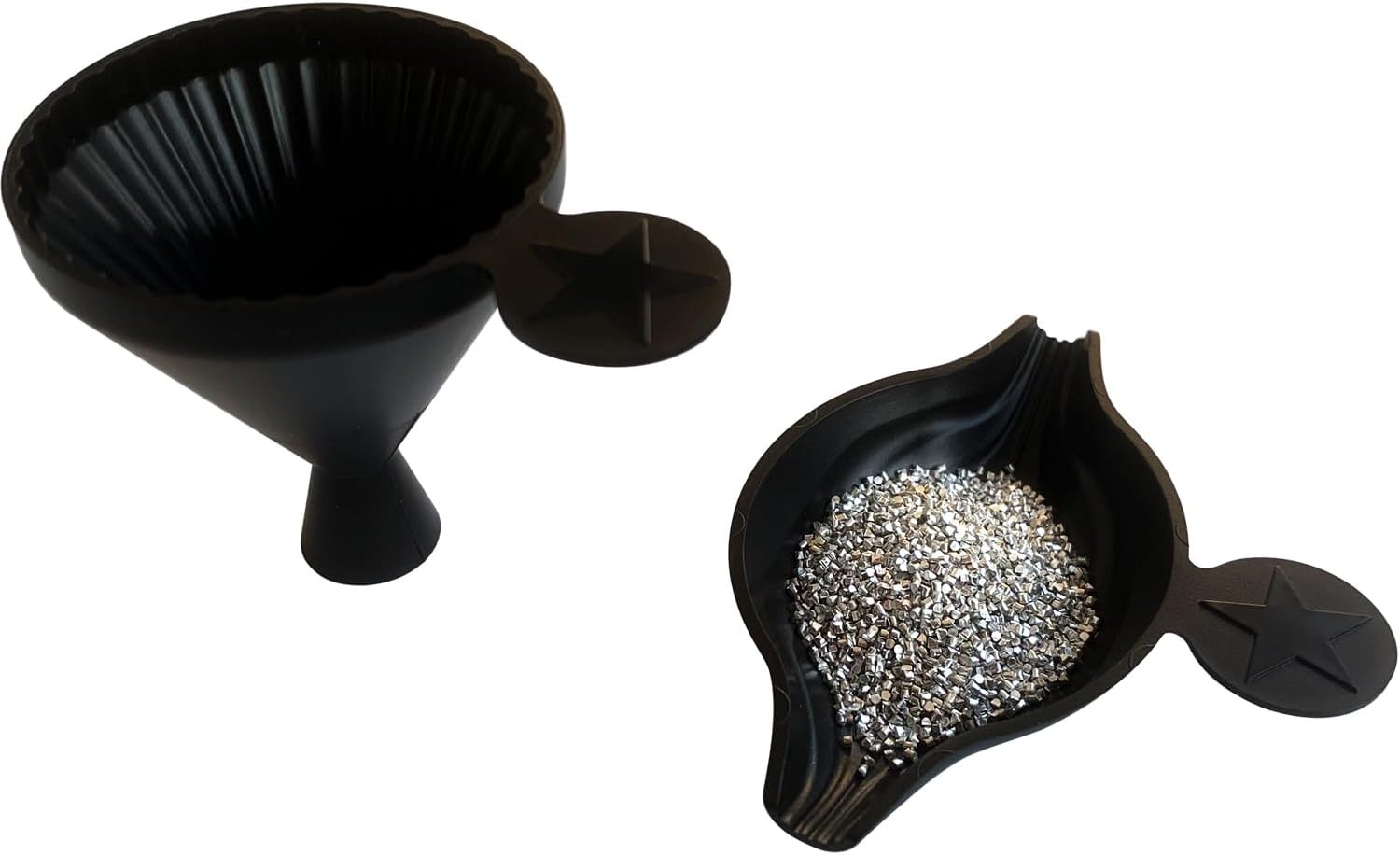 Powder Pans, Powder Funnel for Reloading, Fits All Calibers Between .22 -.375,
