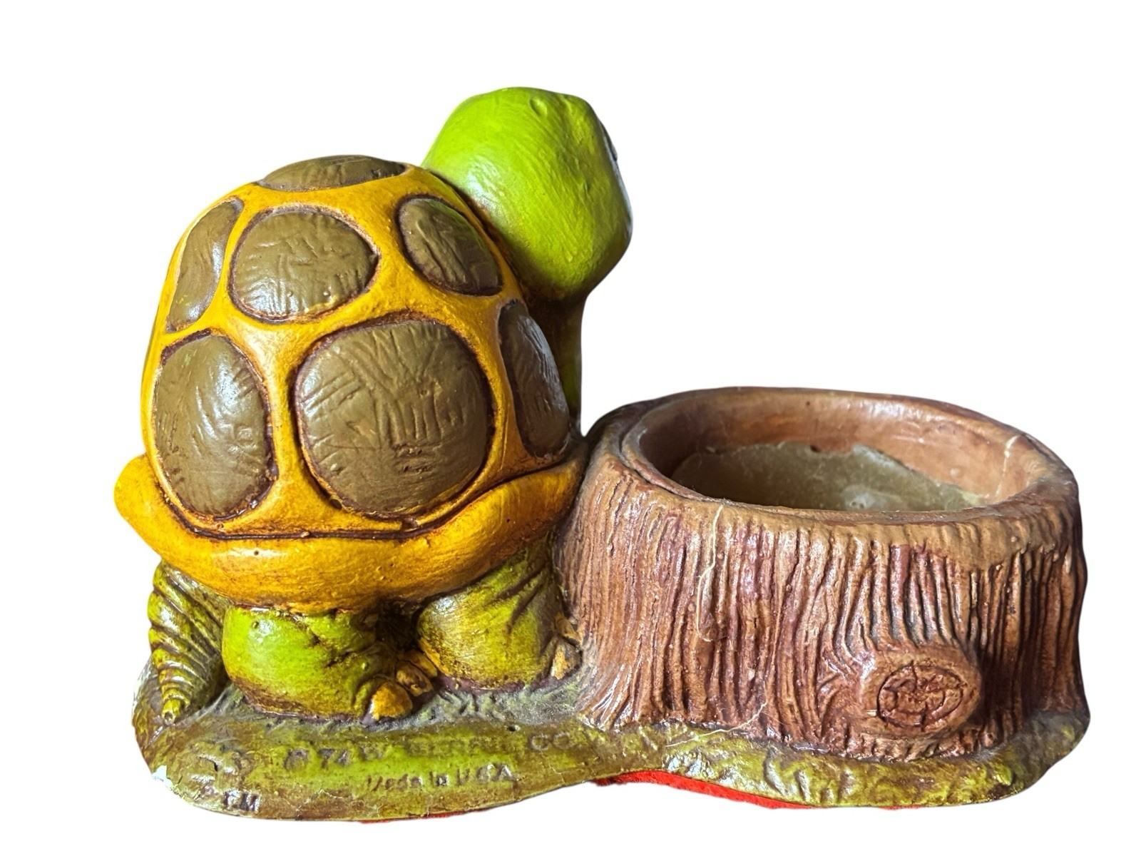 Vintage Turtle Ladybug Hand painted Candle Votive Retro