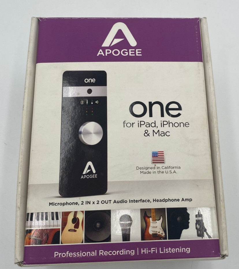 Apogee one for iPad, iPhone, and Mac Microphone,2 IN x 2 OUT Audio Interface