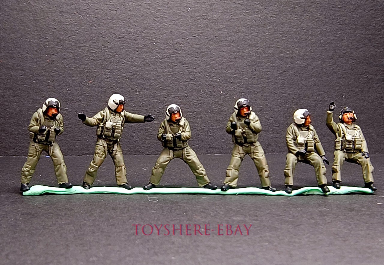 1/72 Scale 6 Modern US Air Force Pilots Hand Painted Model Figures