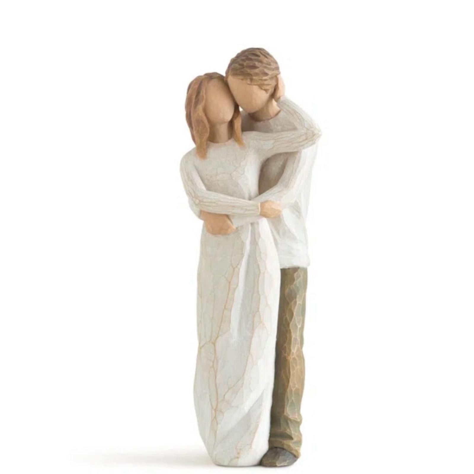 Willow Tree Loving Couple Sculpture - Cream and Brown