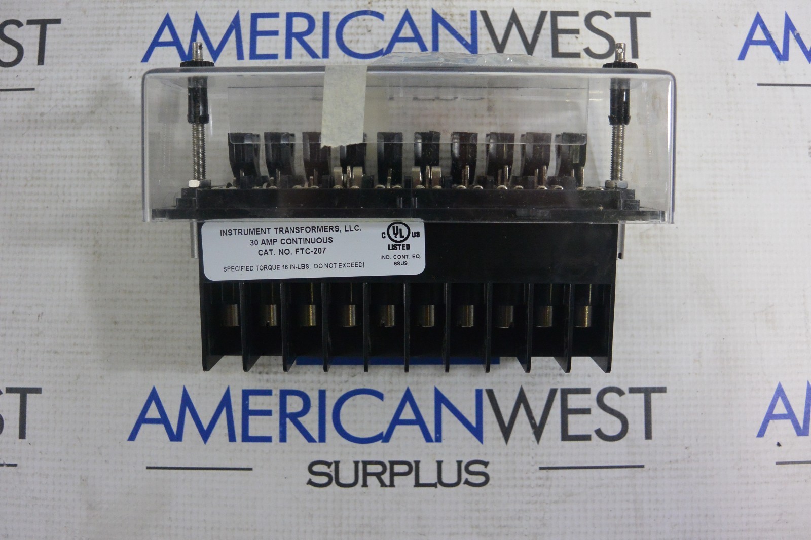 FTC-207 INSTRUMENT TRANSFORMERS 30 AMP CURRENT TRANSFORMER NEW