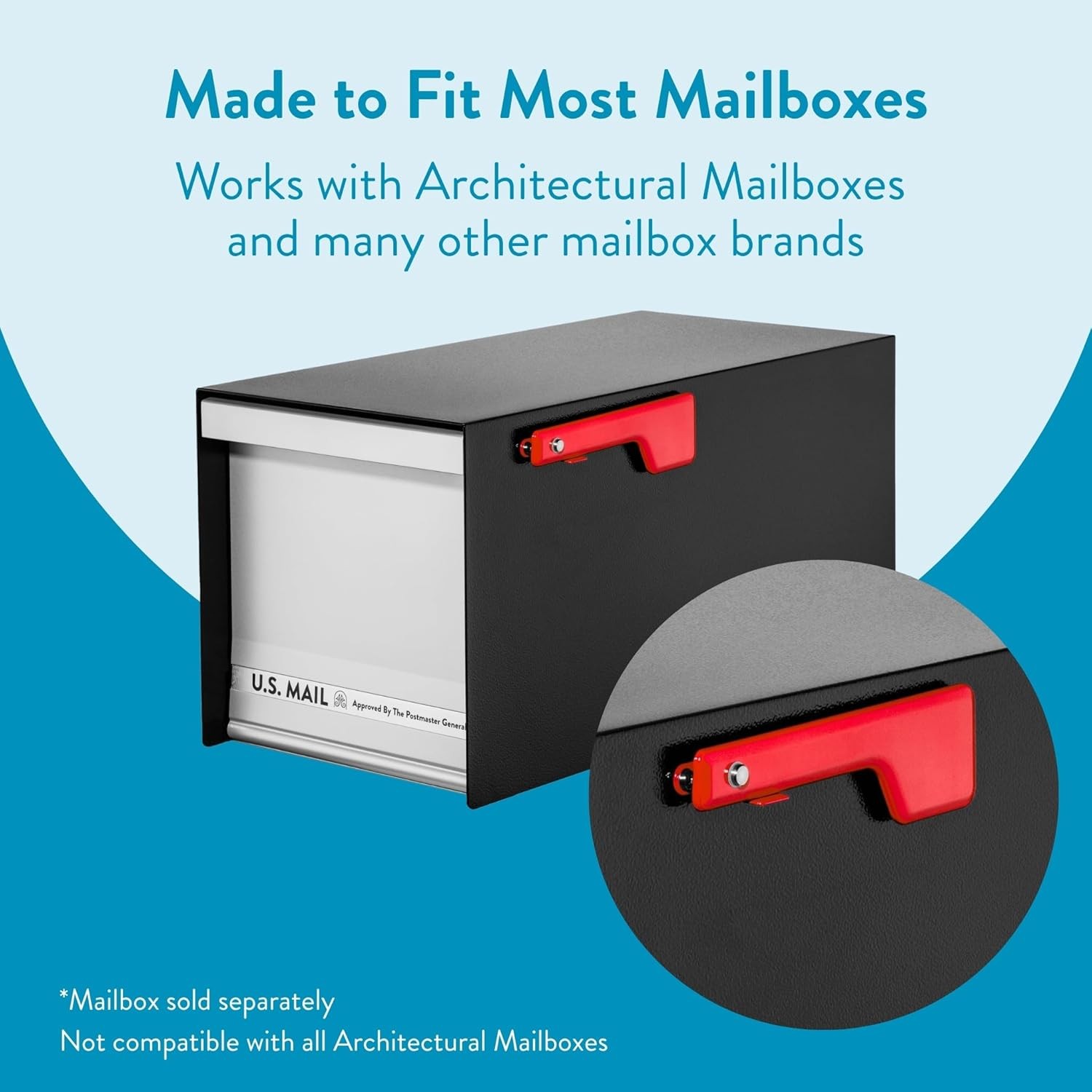 Architectural Mailboxes Galvanized Steel Mailbox Flag Replacement Kit, Red