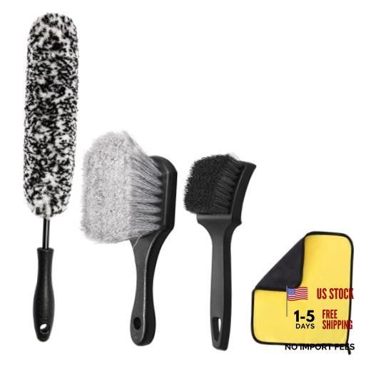 Wheel Tire Cleaning Kit - 360° Rim Brush - Dual - Scratch-Free