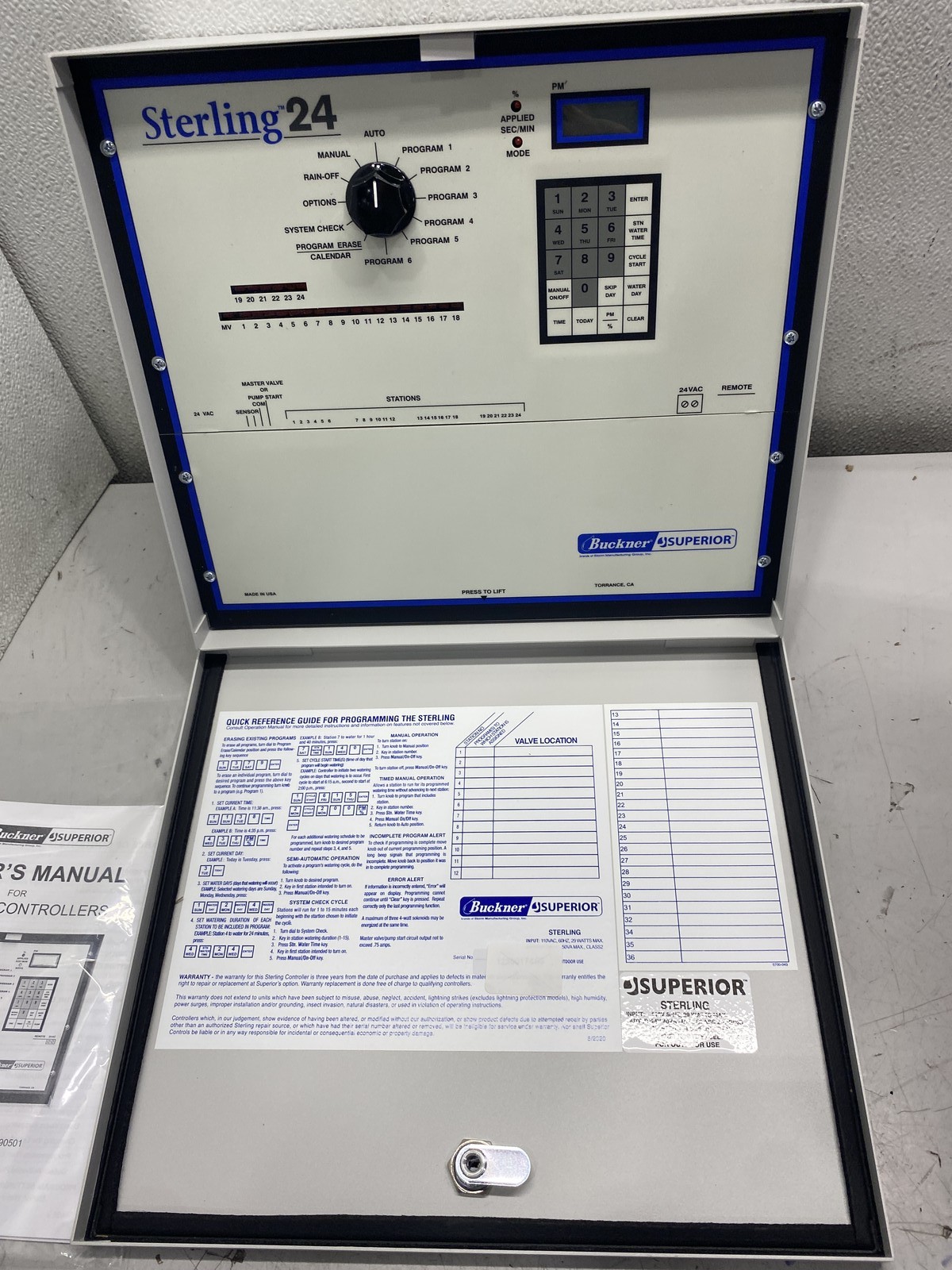 Superior Controls Sterling Irrigation and Sprinkling System Controller Model 24