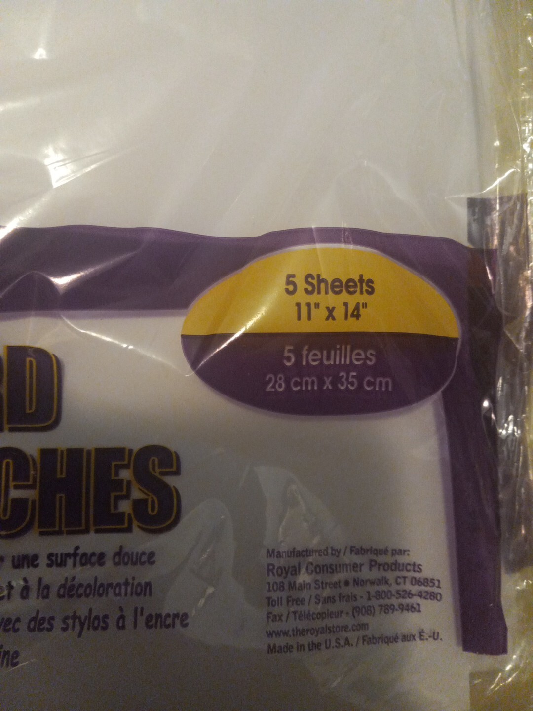 Lot Of 2: NEW Royal Brites Special Coated Smooth Poster Board 11 x 14 - 5 Sheets