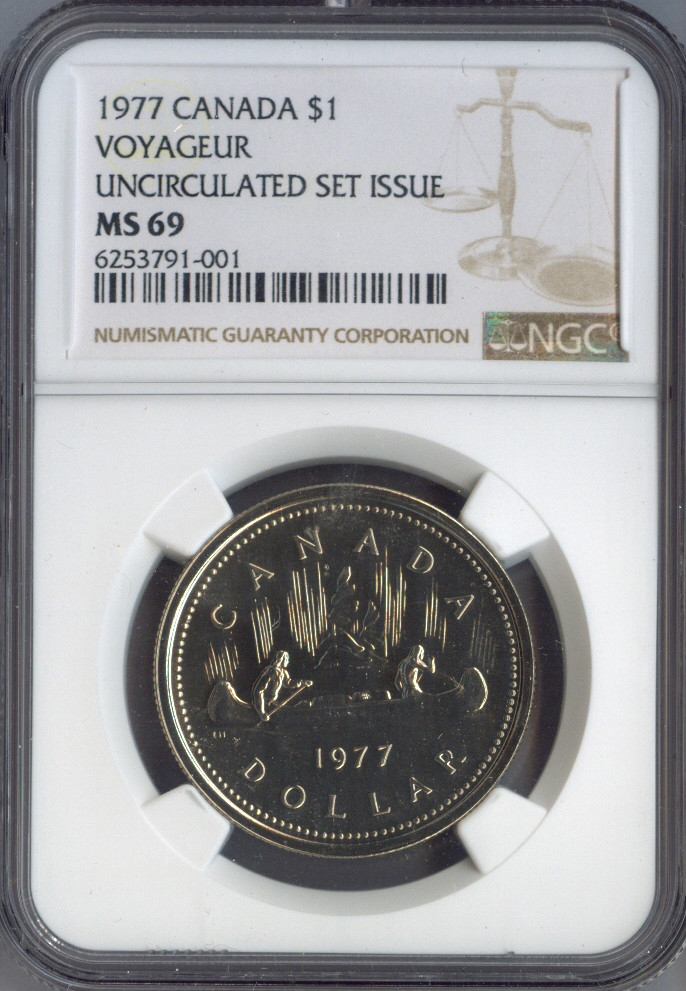 1977 Canada Voyageur Dollar $1 NGC MS69 - Quality