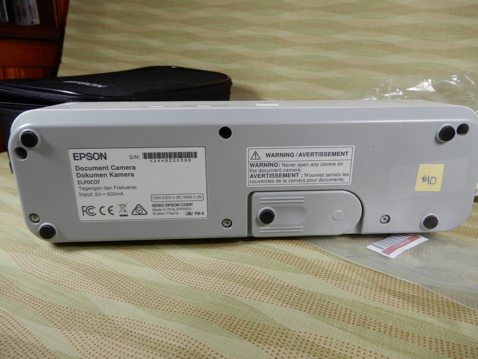 Epson ELPDC07 Document Camera In Great Used Condition