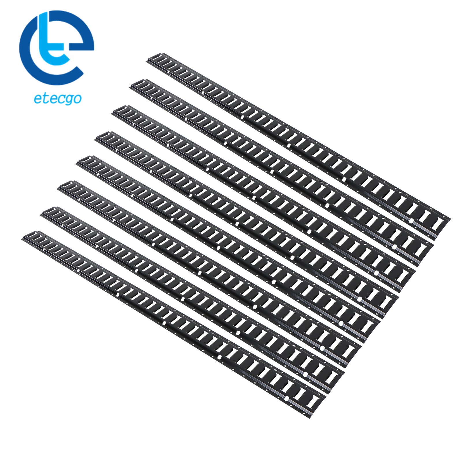 8 Piece 6' Powder Coated E Tie-Down Track Rail Set Black Finish For Vans Trailer