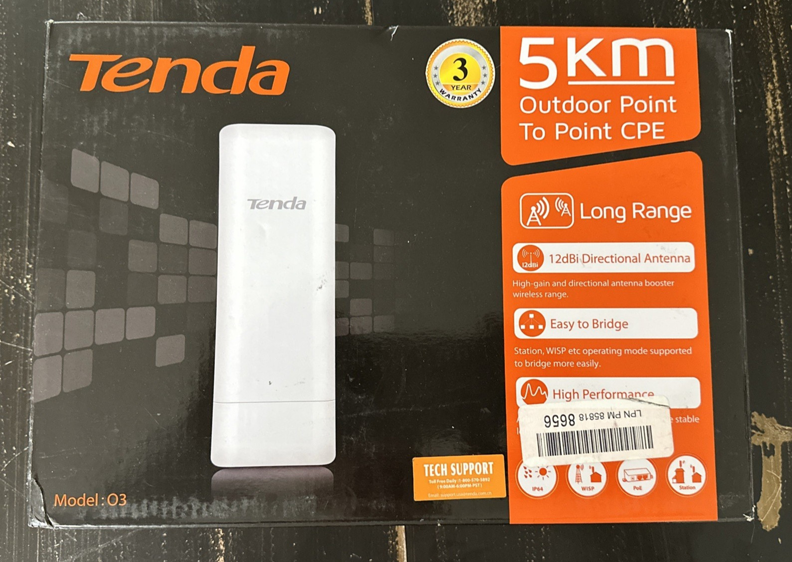 Tenda 5K Outdoor Point To Point Cpe Long Range Model 03