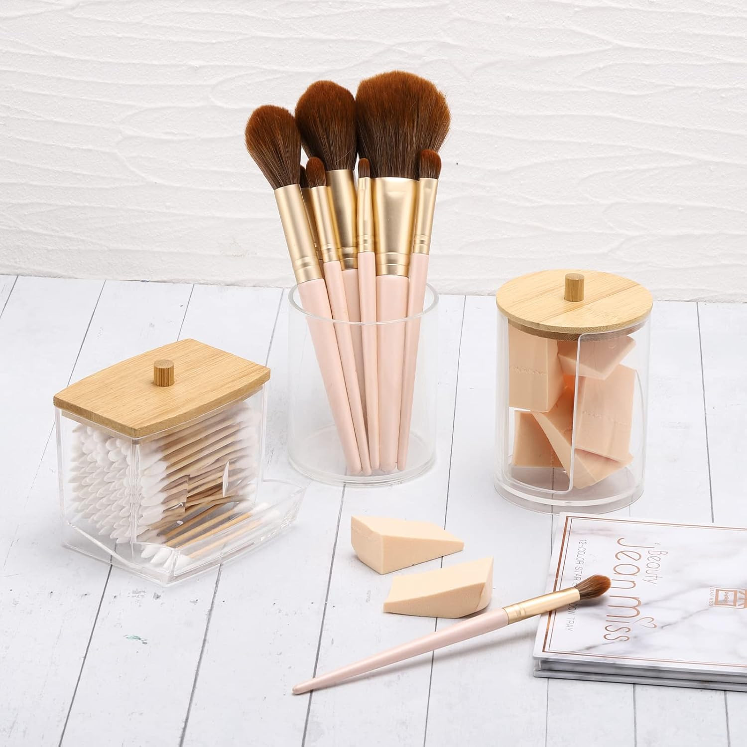 Bathroom Organizer Accessories Set-10 OZ Qtips Holder Storage