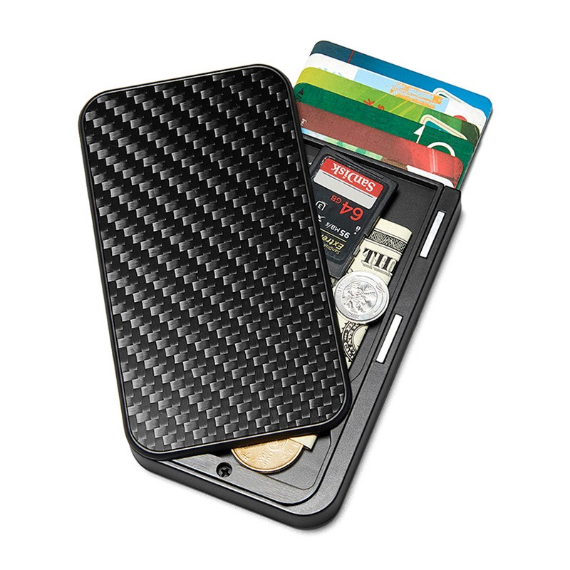Carbon Fiber Anti theft bank Card Swipe Bag portable credit card holder