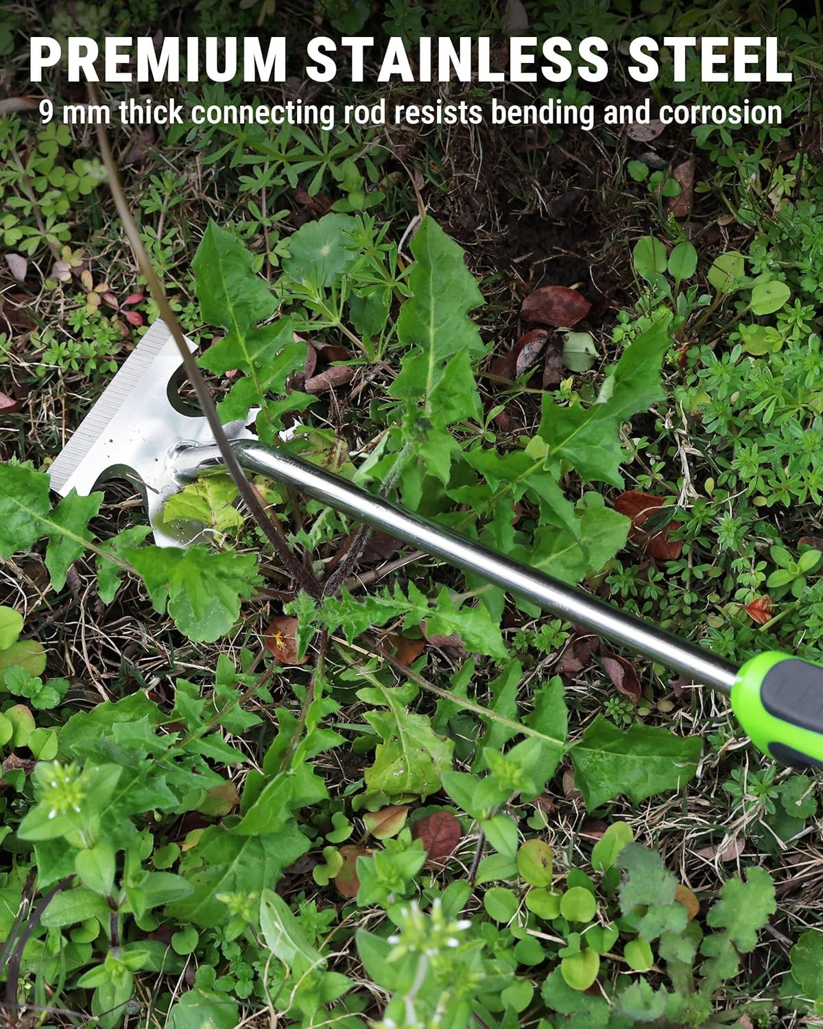 WORKPRO 15-Inch Weed Puller Tool, 6-Tine Heavy Duty Deep Root Remover