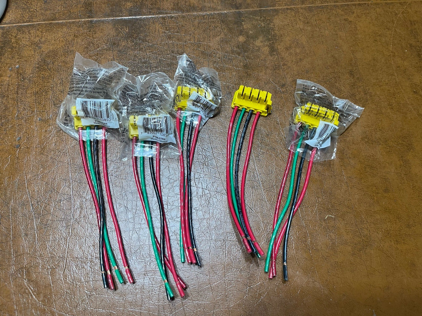 5 pieces P&S PlugTail 4-Wire Connector 6" Stranded  Right PTS6-STR4