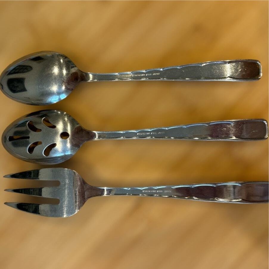 Vintage Stainless Flatware Japan Scalloped Edge Unknown Maker/Pattern 28 Pieces