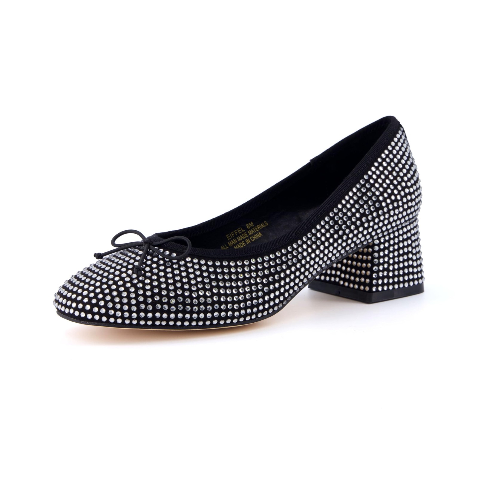 CUSHIONAIRE Women's Eiffel Rhinestone Bling Bow Flat with +Memory Foam and...