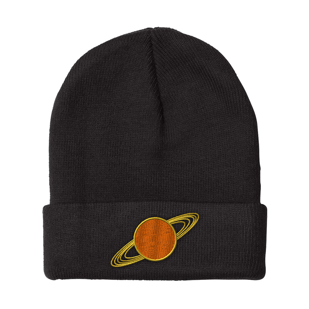 Beanies for Men Saturn Planet Embroidery Winter Hats Women Acrylic Skull Cap