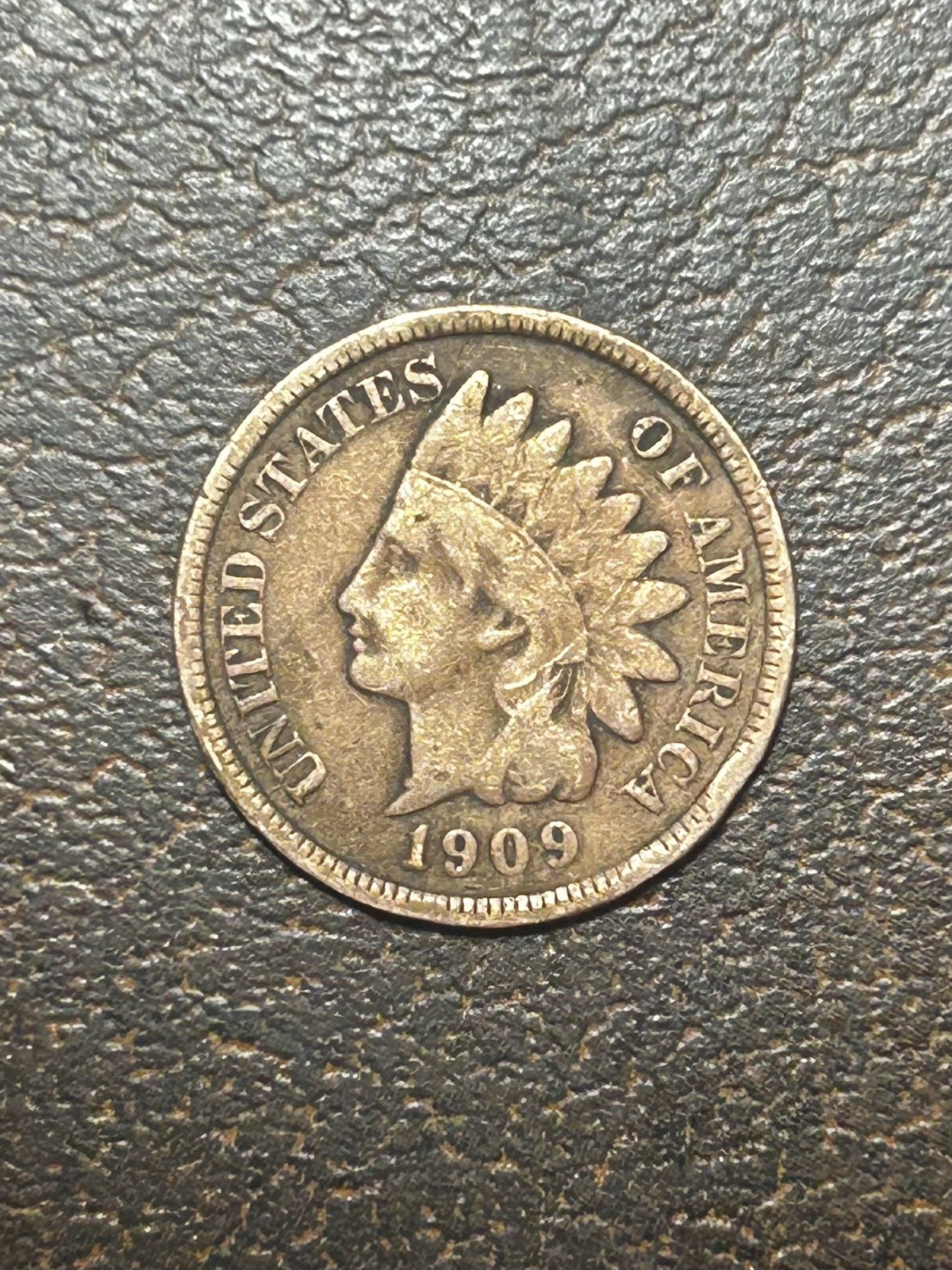 1909 Indian Head Cent Fine Condition Nice Semi Key Date Exact Coin Imaged #I55