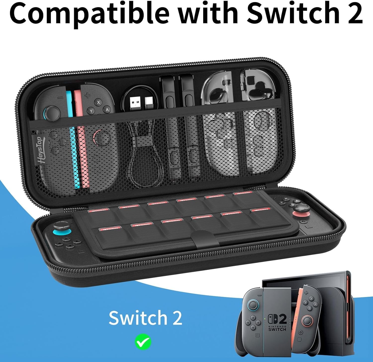 Carrying Case for Nintendo Switch 2 +12 Game Cartridge Slot Portable Bag 2025
