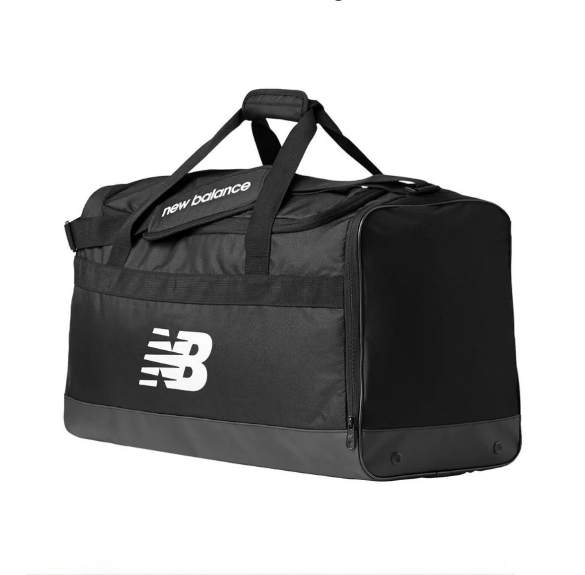 New Balance Team Medium Size Duffel Travel Gym Bag Carry On Black 23.5x14x11