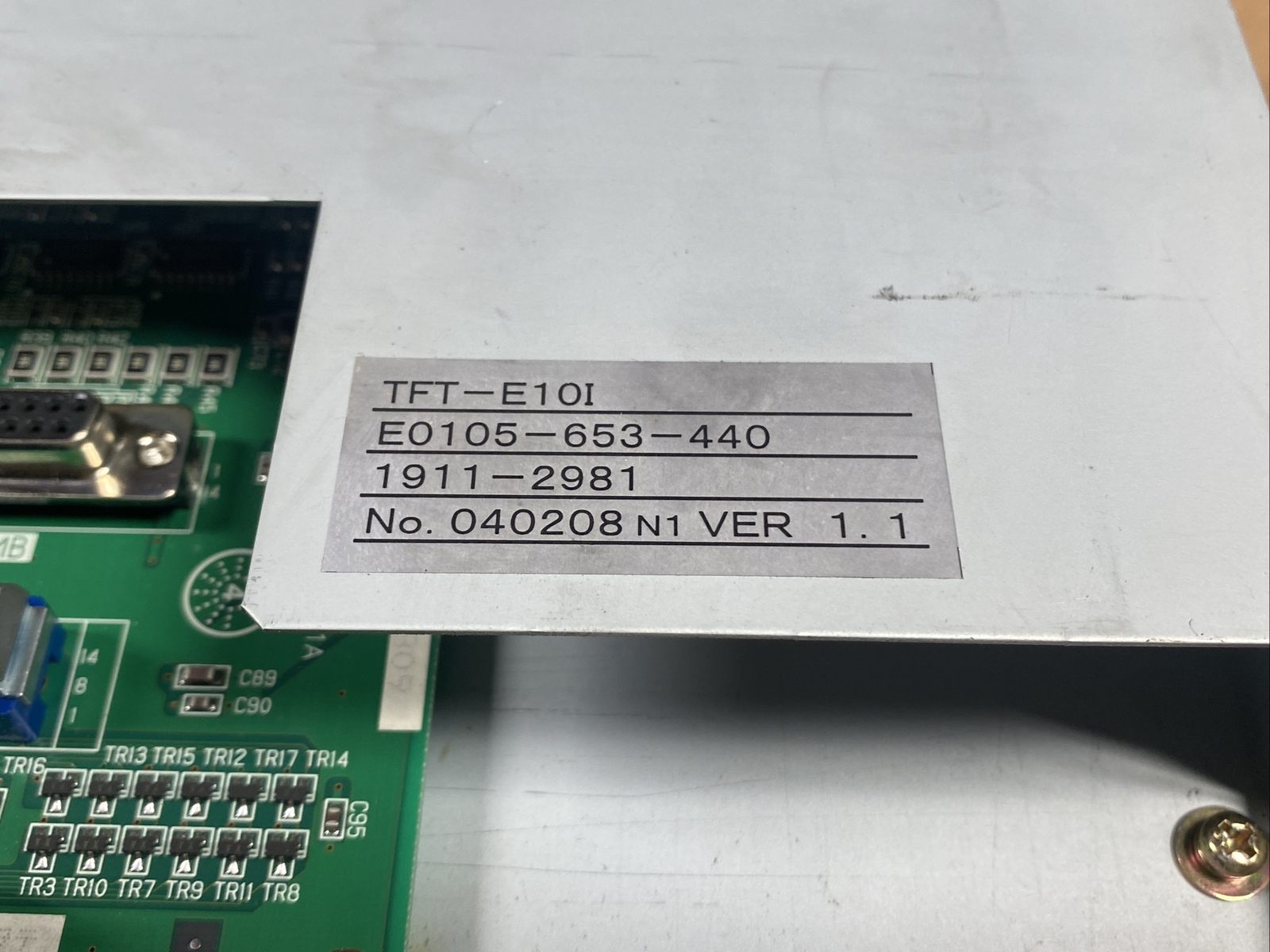 Okuma E0105-653-440 OSP-E100M Touchscreen Operator Panel TFT-E10I 1911-2981 V1.1