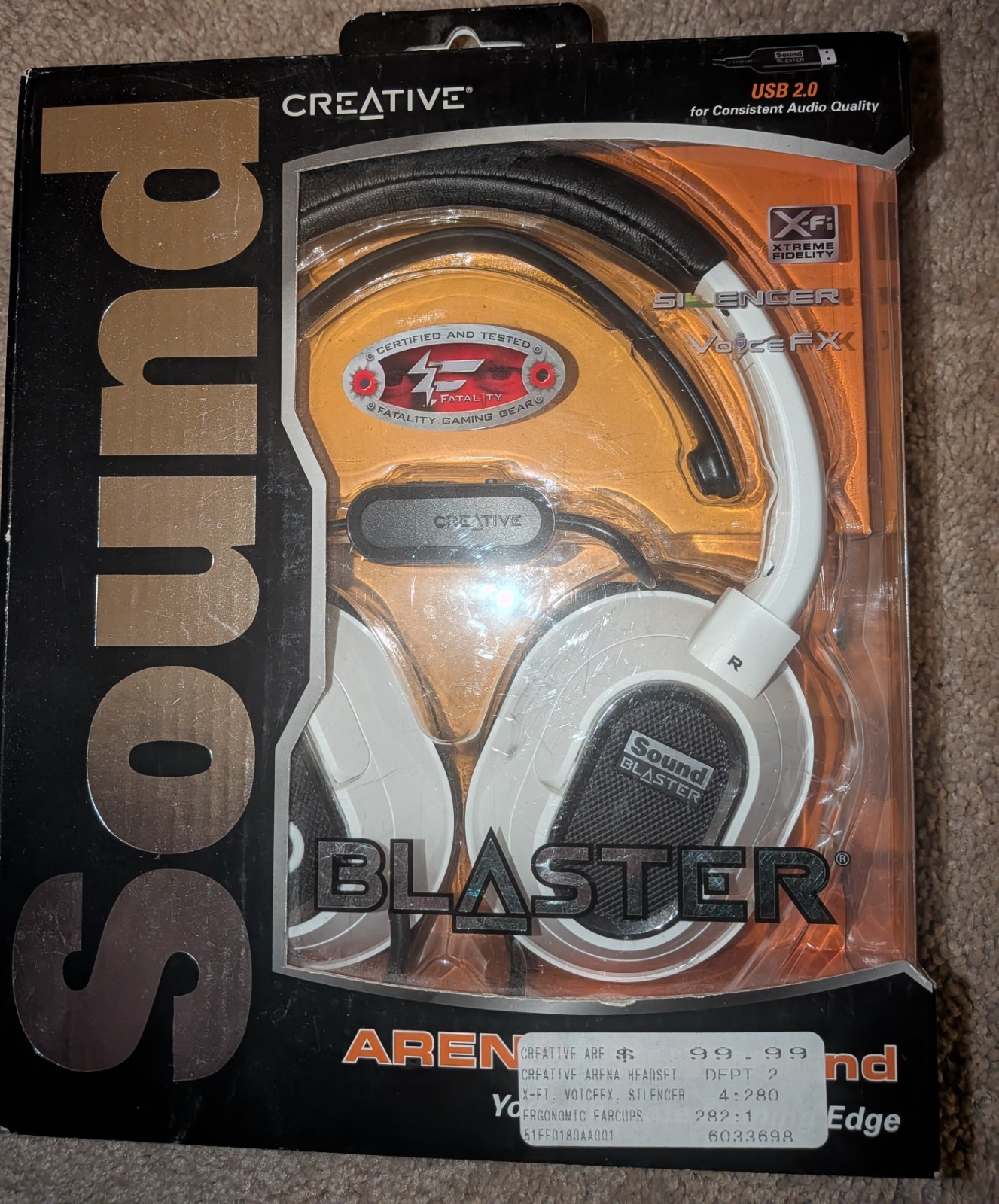 Creative Labs USB Gaming Headset 51EF0180AA001 Sound Blaster ARENA Surround