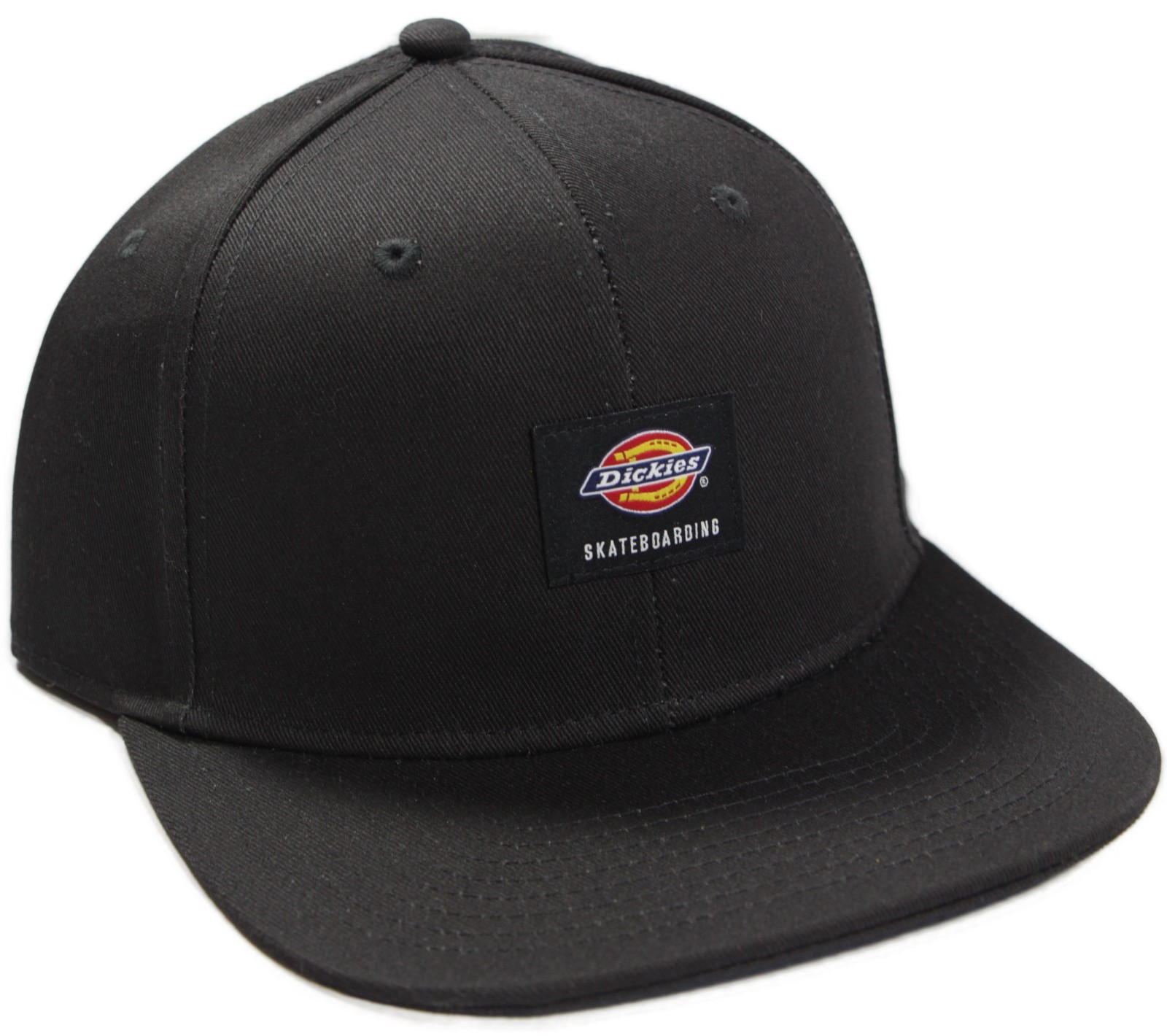 DICKIES Skateboarding Mid Pro CAP- NEW- Black snapback baseball HAT- Flat bill