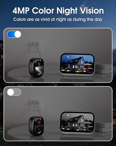 4CH Solar Battery Powered 4MP Wireless Security Camera System 2 Way Audio +128G