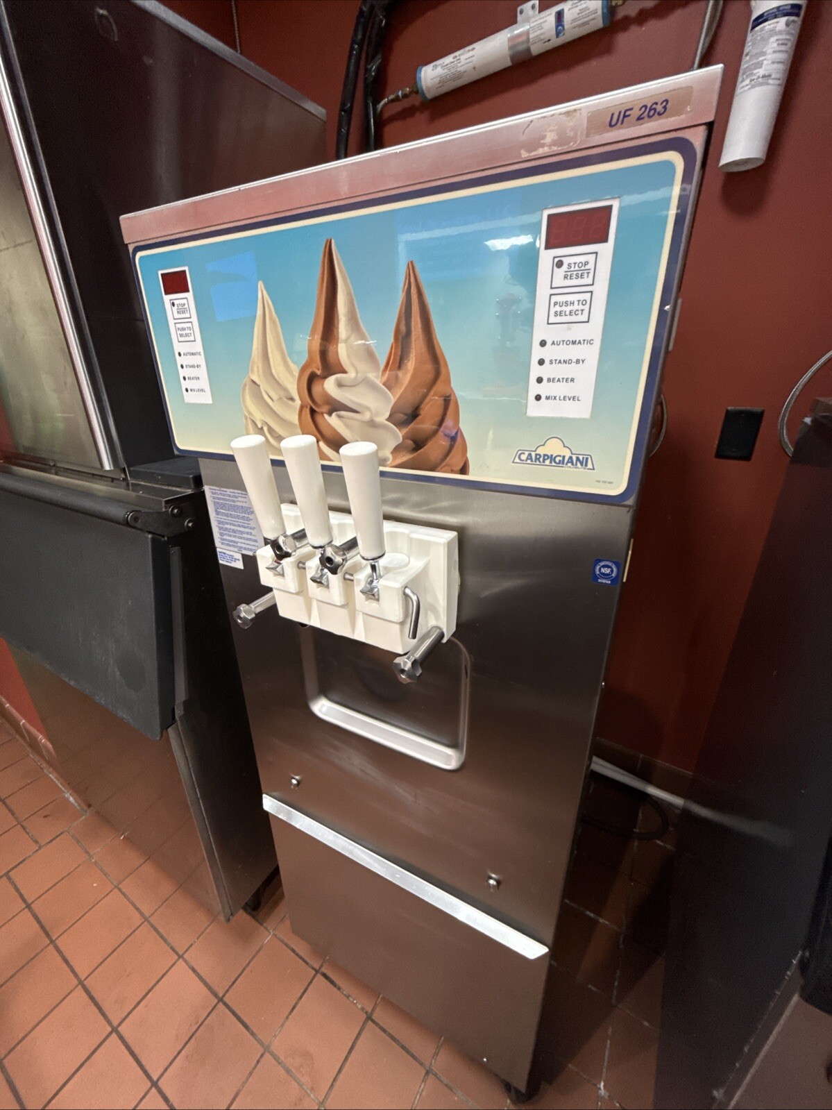 Carpigiani 263 Soft Serve Single Phase Water Cooled Ice Cream Machine