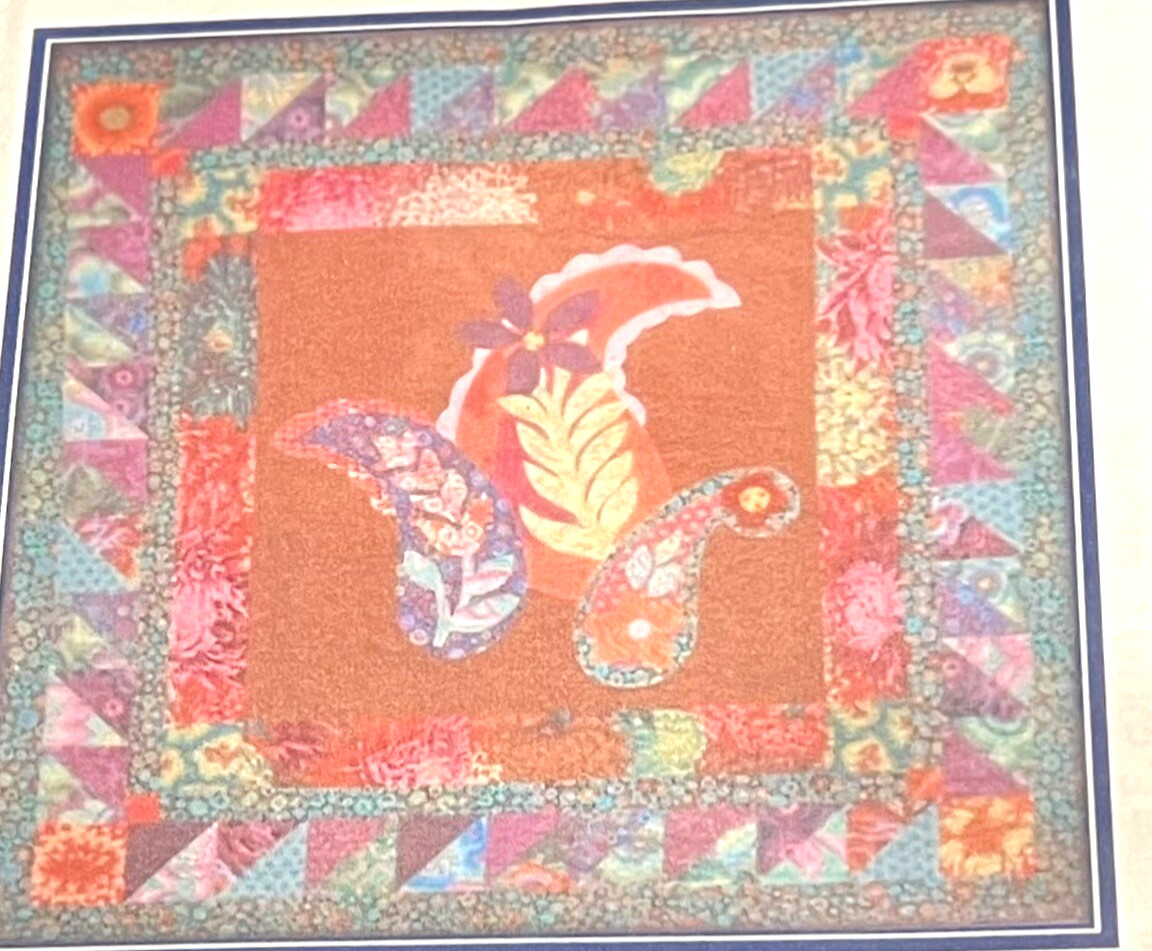 PERFECTLY PAISLEY Applique After Hours Quilt Pattern 48 1/2" x 48 1/2"
