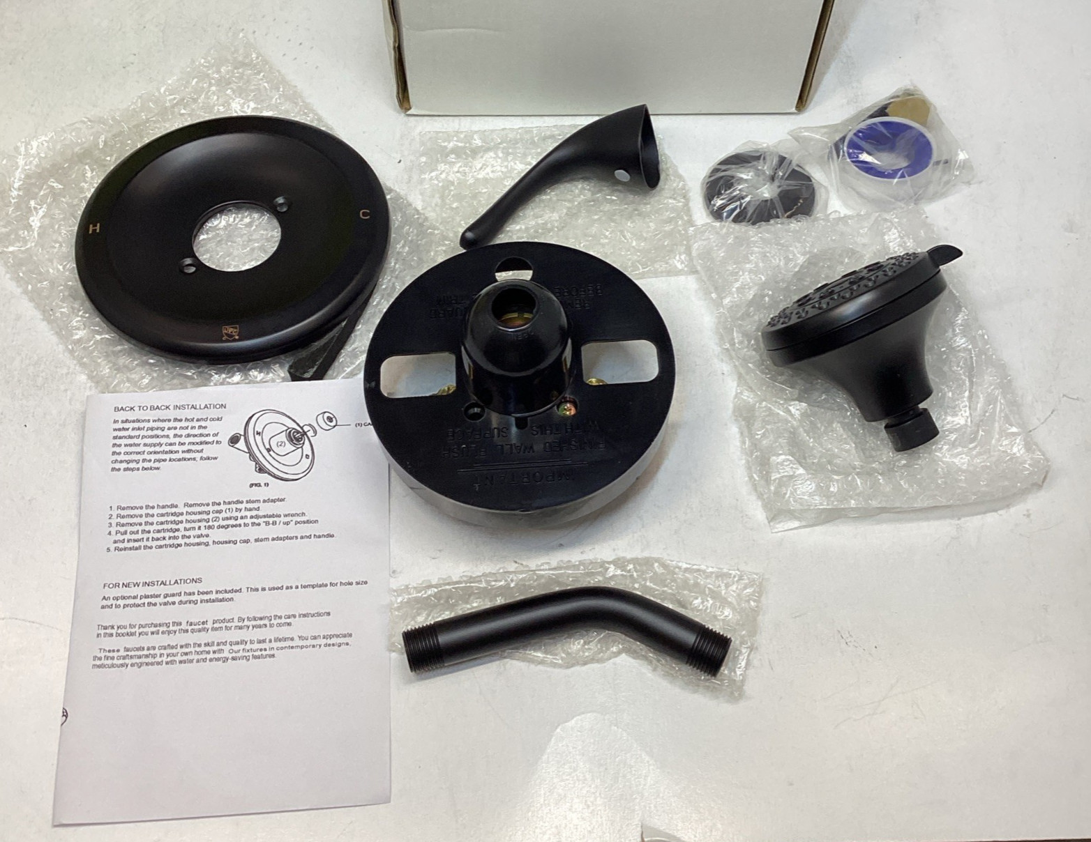 Liquid Accents Shower Faucet LA-S12419-MB Matte Black