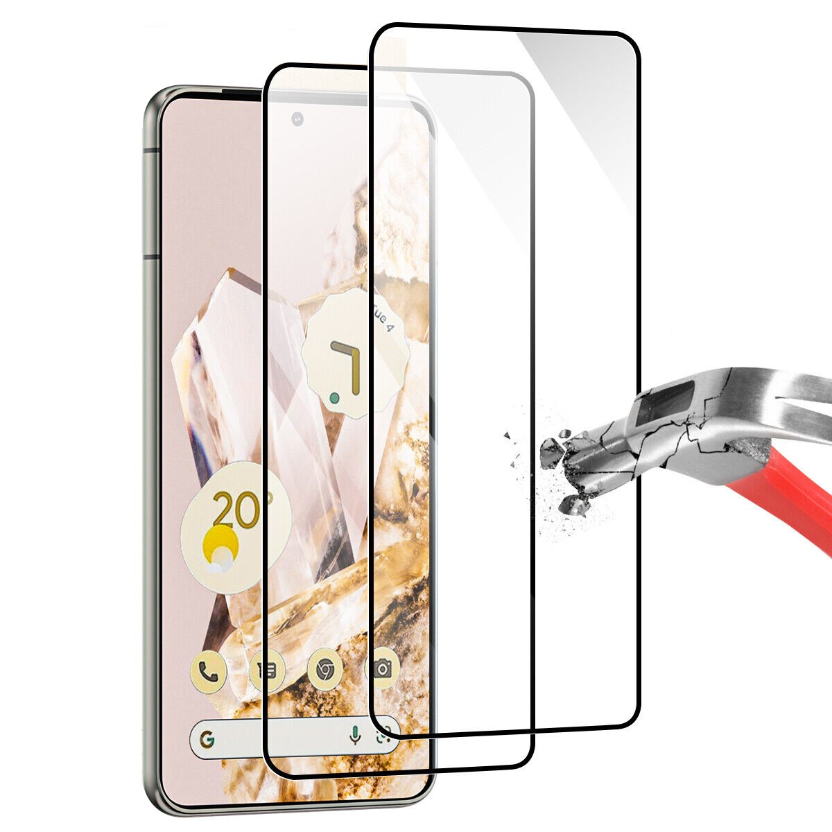 For Google Pixel 10 9 8 7 6 Pro Tempered Glass Screen Protector/Camera Lens set