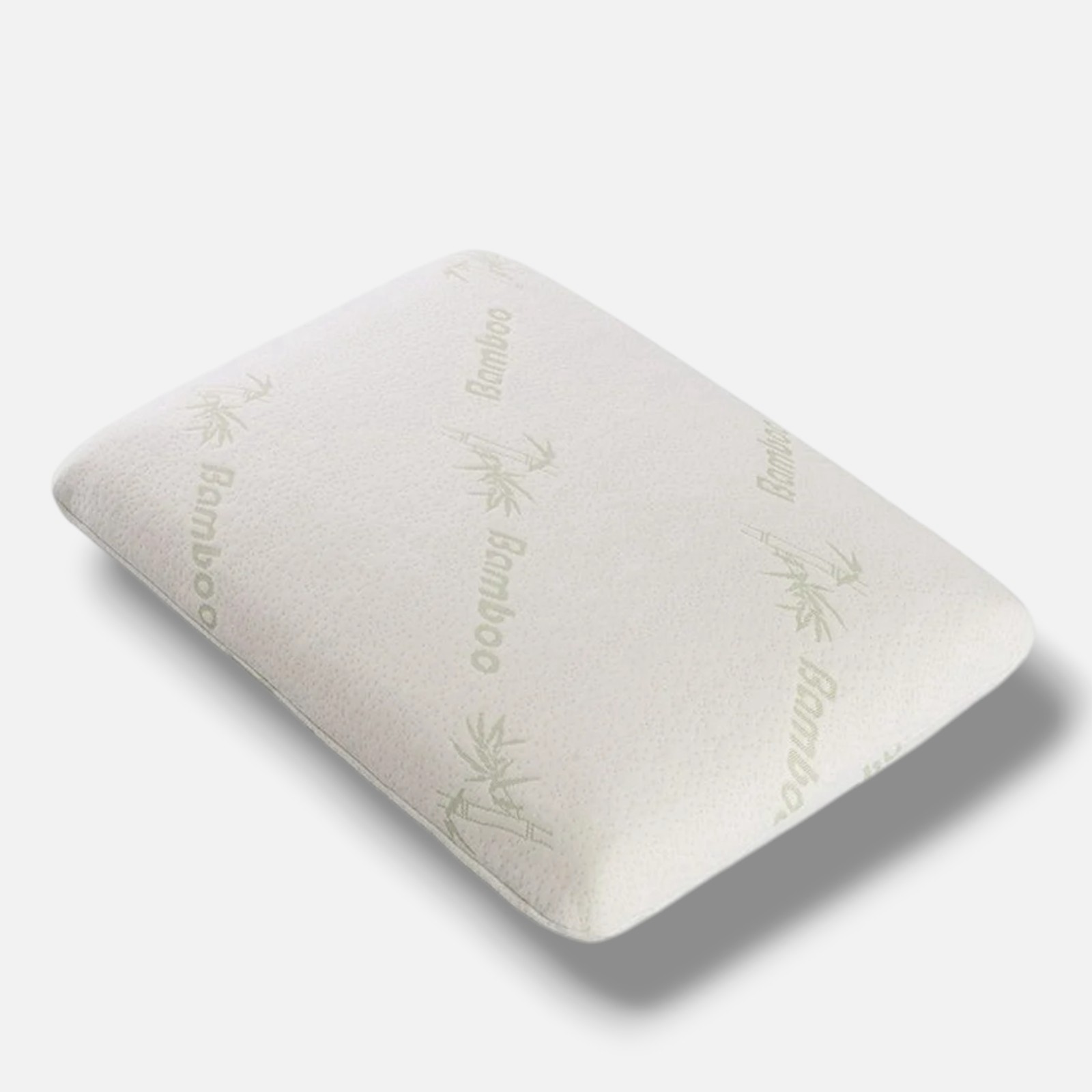Cheer Collection White Latex Foam Pillow & Soft Washable Bamboo Cover 24x16x6