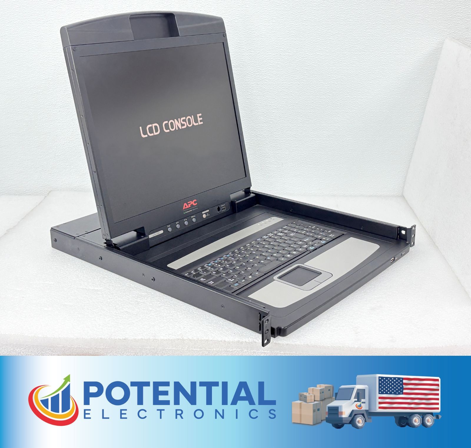 PRE OWNED | APC By Schneider Electric AP5719 19” LCD Rack Console Server - Black