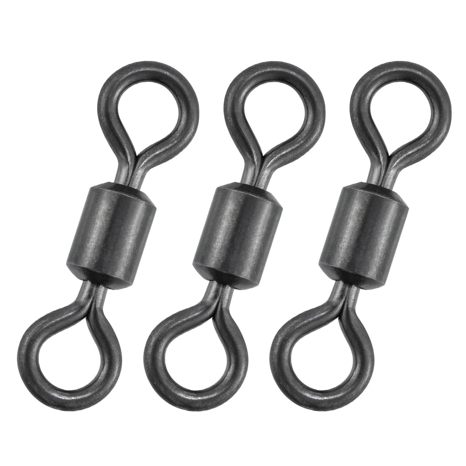 50-Pack Fishing Swivels Barrel Swivels Fishing Tackle Rolling Swivel Freshwat...