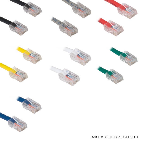 1'-50' CAT6 UTP Assembled Type Patch Cable 550MHz 24AWG Ethernet RJ45 Network UL