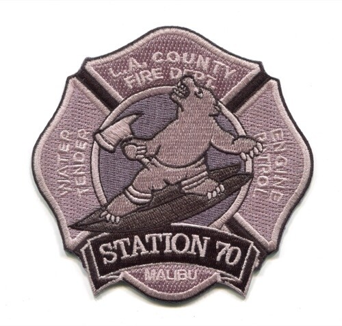 Los Angeles County Fire Department Station 70 Patch California CA v1 Subdued