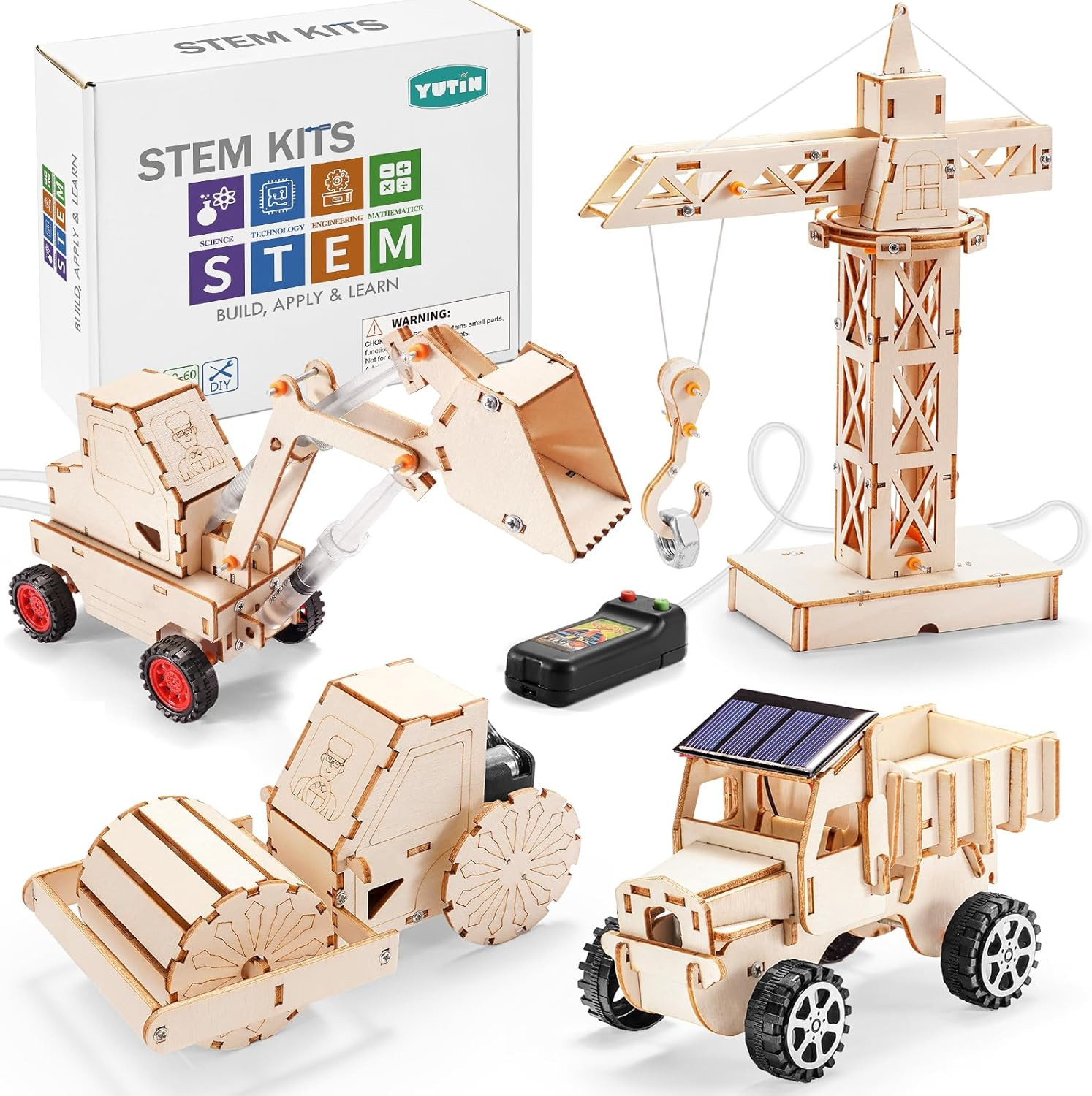 STEM Kits for Kids Ages 8-10 10-12, Wood Building Crafts Kit for Boys 8-12