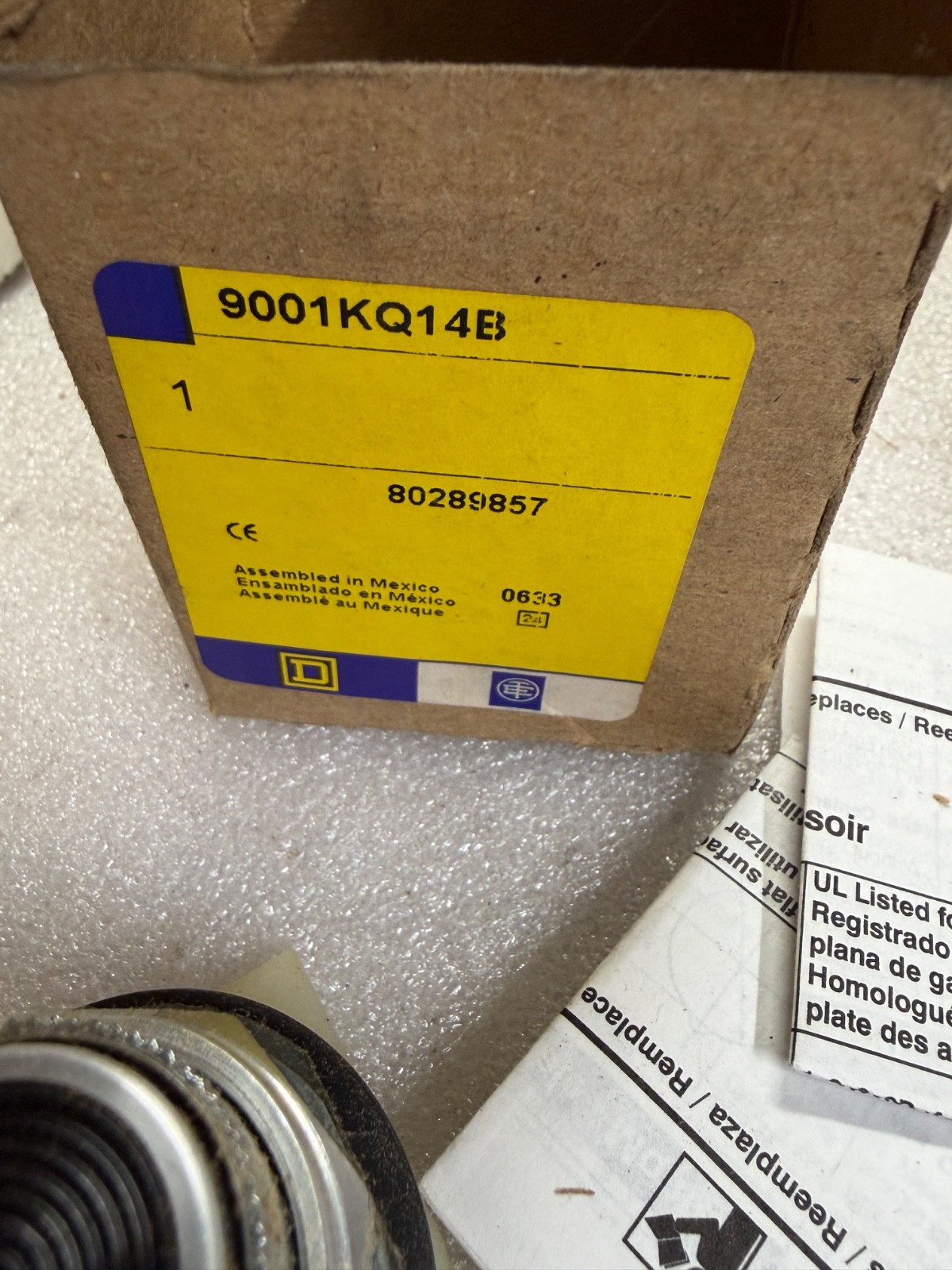 Square D 9001KQ14B Selector push button NEW!