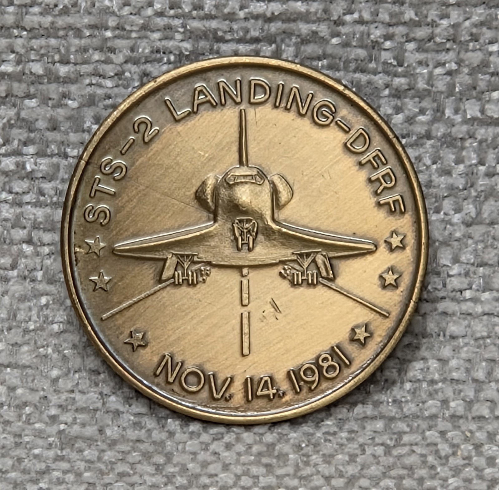 NASA STS-2 Landing DFRF Columbia Challenge Coin Engle Truly 2nd Columbia Flight