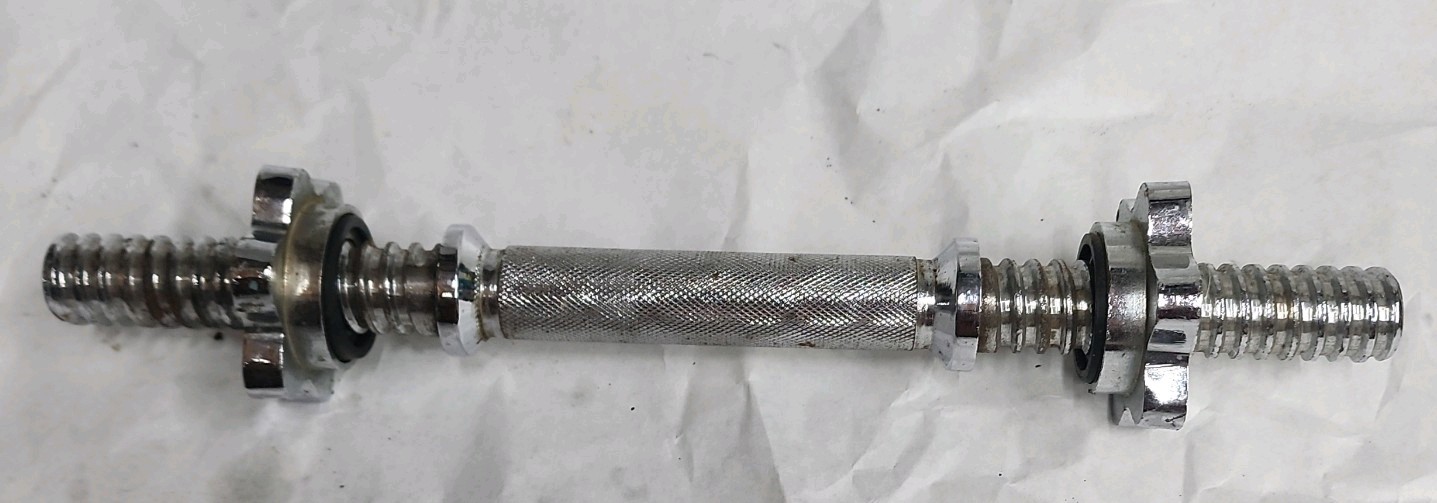 WEIDER Standard 14” Chrome Dumbbell Handle Bar with Screw Collars