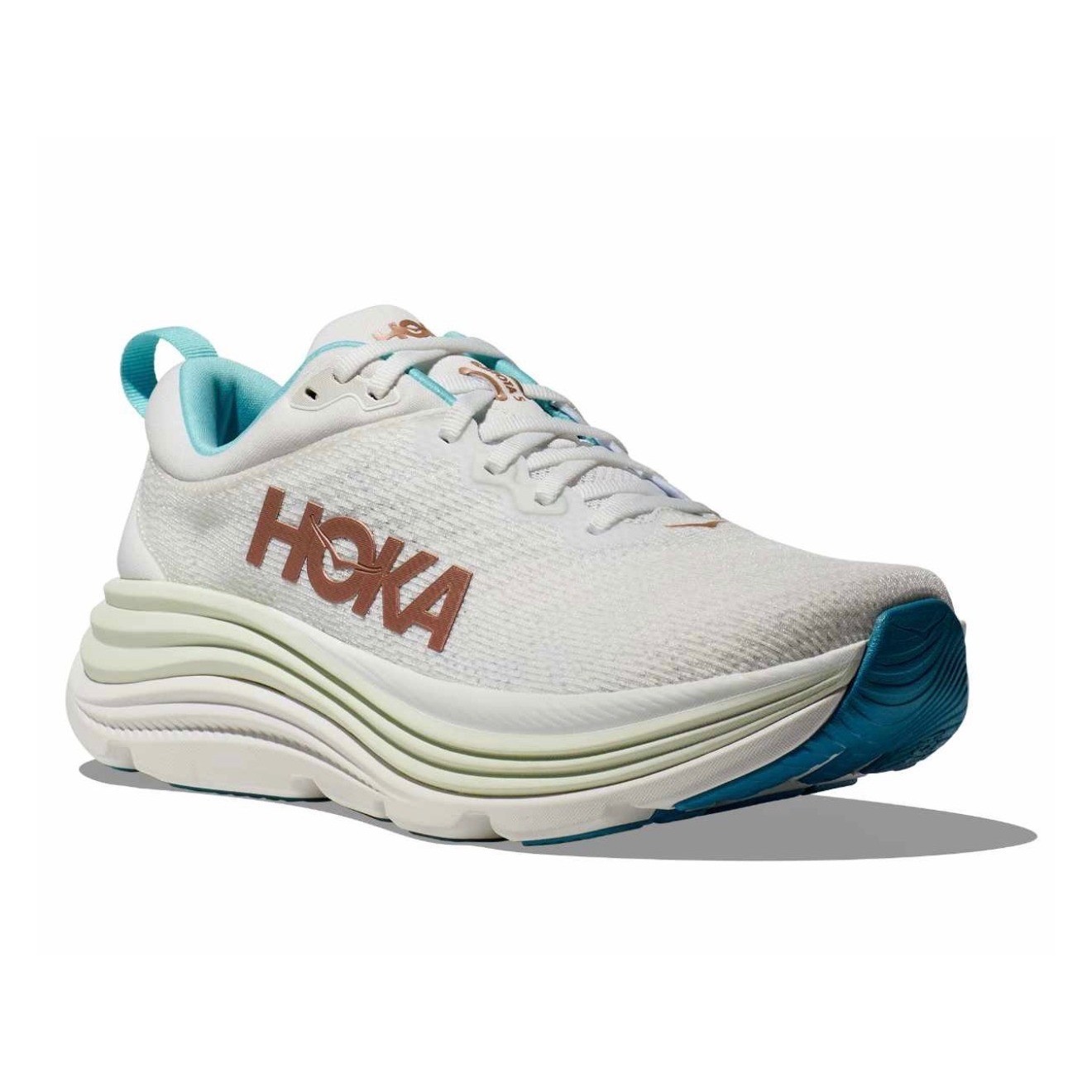 HOKA Women's Gaviota 5 Running Shoes FTRS White Frost Rose Gold Size 7.5B New