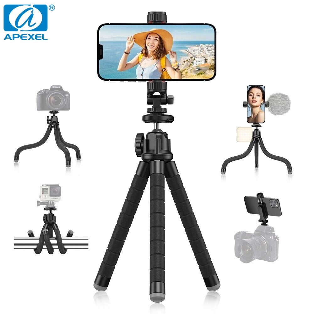 APEXEL Portable Flexible Tripod Octopus Stand Gorilla Pod For Gopro/SLR/DV Phone