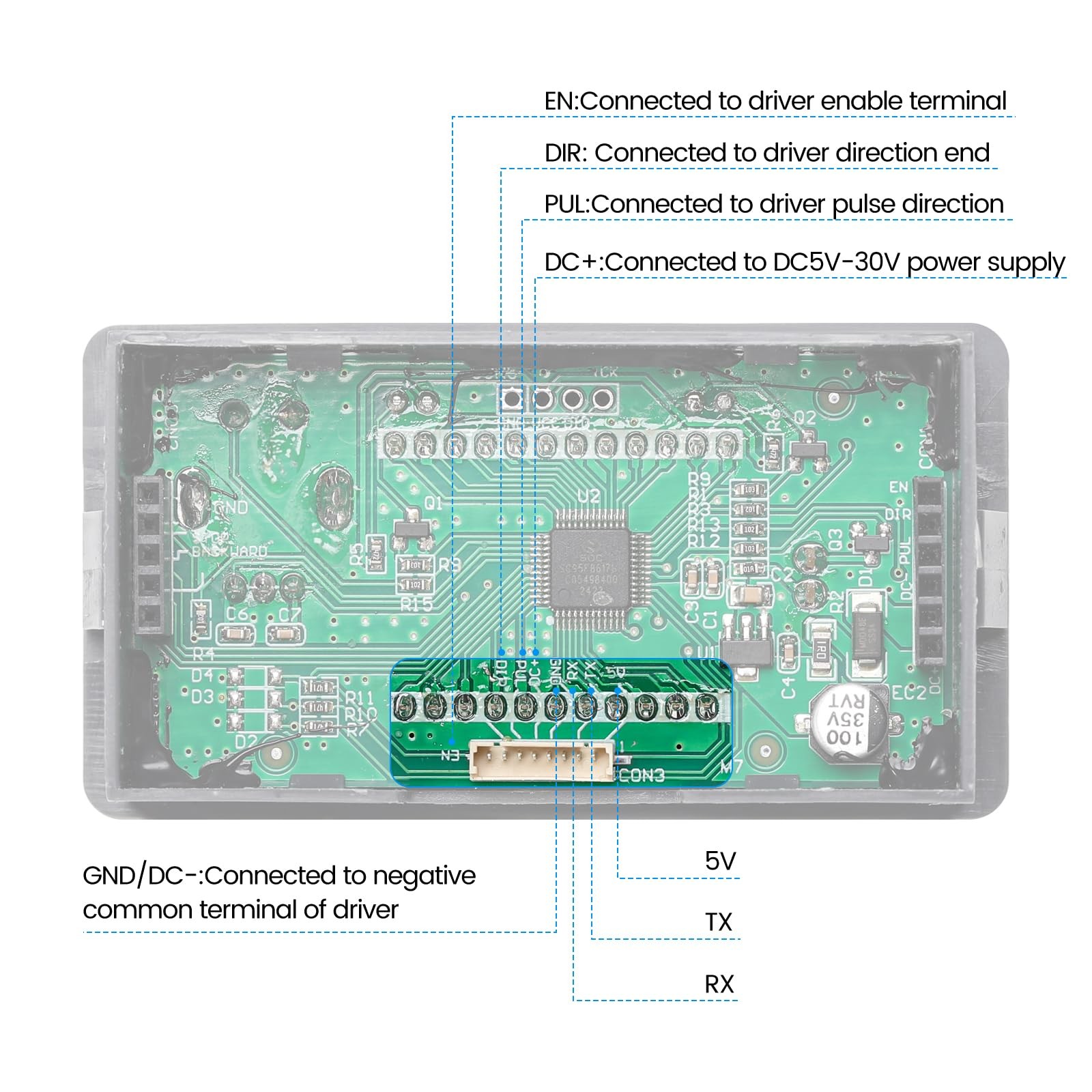 Stepper Motor Controller Driver Board Forward/Reverse Pulse Speed Control Mod...